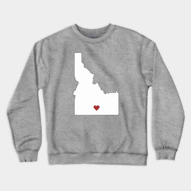 Idaho Loves Twin Falls/Jerome/Hailey/Ketchum/Burley/Sun Valley Crewneck Sweatshirt by MacGordonsEmporium